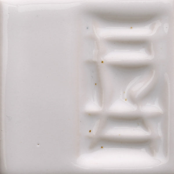 Close-up of a textured white ceramic tile