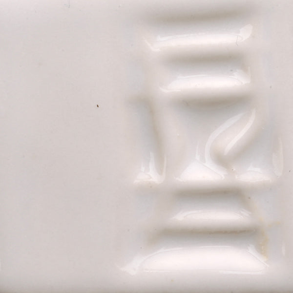 Close-up of a textured white ceramic tile