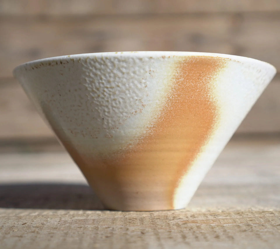 Wood-fired Grolleg porcelain. Bowl by Ben Shane.