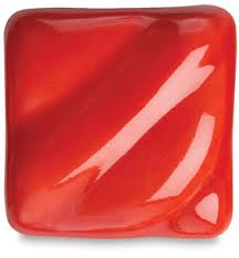 COQUELICOT RED - Pure Red Color Ceramic Glaze Gloss Semitransparent BASF