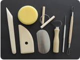 Starter tool kit for pottery.